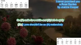 Thumbnail: Rose Garden (No Capo) by Joanne Cooper play along with scrolling guitar chords and lyrics