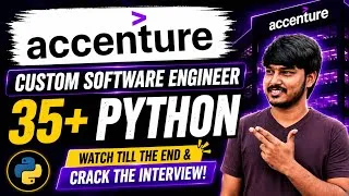 Thumbnail: Accenture Custom Software Engineer | Python Interview Questions 2026 | Real Interview Questions 