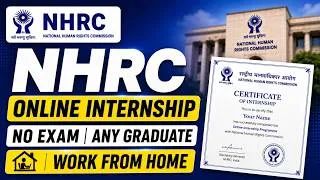 Thumbnail: NHRC Online Internship 2026🔥| 100 Posts | Any Graduate | Work From Home