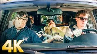 Thumbnail: The Austin Powers Mask Robbery Goes Wild | Baby Driver | CLIP ⚡ 4K
