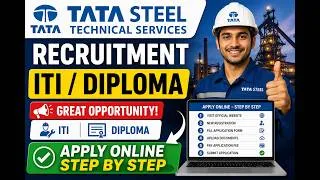 Thumbnail: TATA Steel Technical Services Recruitment 2026 | Apply Online Step by Step | ITI/Diploma Jobs TSTSL