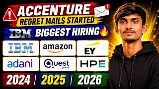 Thumbnail: Accenture Sending Regret Mails | Amazon, IBM, EY, Adani, Quest Global, HPE Hiring Updates 2026