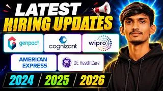 Thumbnail: Wipro, American Express, Genpact, Cognizant & GE Healthcare Latest Hiring Updates 2026