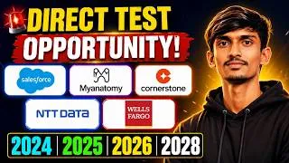 Thumbnail: MyAnatomy, Cornerstone, Wells Fargo Internship, NTT DATA & Salesforce Latest Hiring Updates 2026