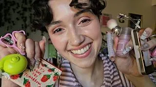 Thumbnail: ASMR Doing Your Makeup With What’s In My Bag 🐞 (fast & aggressive, energy cleansing, tingly tapping)