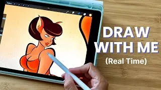 Thumbnail: Draw With Me (REAL TIME) | 2.5 Hours of Inking & Coloring in Procreate (iPad)