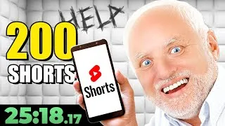 Thumbnail: Speedrunning 200 YT Shorts Any% (WORLD FIRST RECORD AGAIN)