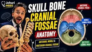 Thumbnail: Skull Bone Cranial Fossae Anatomy | Anterior, Middle & Posterior Cranial Fossae | Johari MBBS