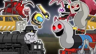 Thumbnail: Cursed Thomas vs CHOO CHOO CHARLES  & GHOSTBUSTERS  COMPLETE EDITION  PART C I AMONG US ANIMATION