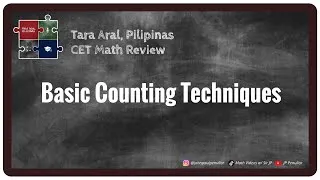 Thumbnail: Basic Counting Techniques | Tara Aral Pilipinas CET Math Review