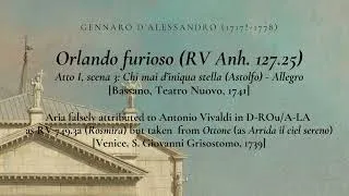 Thumbnail: G. D'Alessandro: Orlando furioso (RV Anh. 127.25):  I/3 Aria: Chi mai d'iniqua stella / M. Pizzolato
