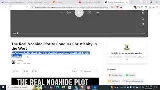Thumbnail: The Real Noahide Plot to Conquer Christianity in the West