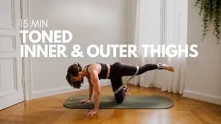 Thumbnail: 15 MIN TONING INNER & OUTER THIGH WORKOUT I WITH RESISTANCE BAND + ANKLE WEIGHTS
