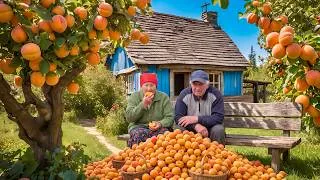 Thumbnail: Happy old age of an elderly couple far from civilization. Apricot season