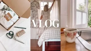 Thumbnail: Small business VLOG - A week in my cottage, sewing dresses, packing orders & sourcing vintage fabric