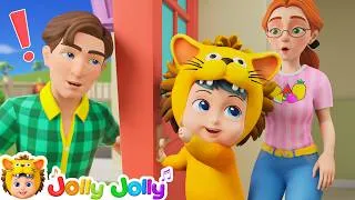 Thumbnail: Knock Knock Knock! Who’s There? 👀 | Kids Learn Safety Rules | Jolly Jolly - Nursery Rhymes
