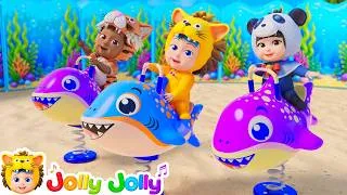 Thumbnail: Baby Shark - Family Day at the Park | Shark Playground | Jolly Jolly - Nursery Rhymes