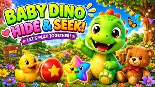 Thumbnail: 🦕 Baby Dino Hide & Seek | Fun Hide and Seek Song for Kids | Learn Through Play! 🌈