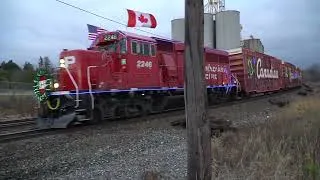 Thumbnail: CP Holiday Train 2023 through Streetsville, ON