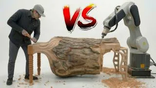 Thumbnail: We Build 2 Tables - Robot vs. Man
