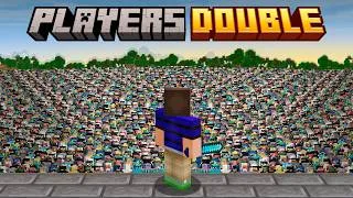 Thumbnail: Minecraft But Players DOUBLE Every Day