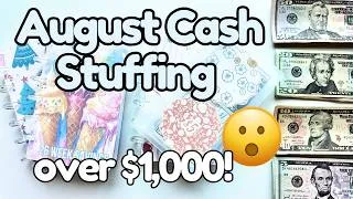 Thumbnail: $1,000+ August Cash Stuffing 💰 Saving Money as a Single Mom + Preparing for 2 Birthdays!