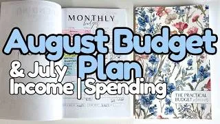 Thumbnail: JULY INCOME & SPENDING RECAP + AUGUST BUDGET SETUP | Budget With Me in The Practical Budget Planner
