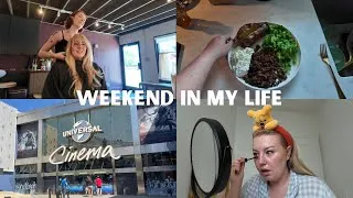 Thumbnail: weekend in my life: getting a hair cut, updated make up routine, going to the see the Odyssey!