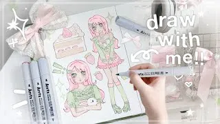 Thumbnail: DRAW WITH ME : Fluttershy ⟡ | trying 90 alcohol markers & 126 colored pencils ft. Arrtx | jorginakei