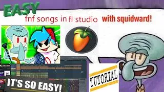 Thumbnail: making fnf songs in fl studio with squidward (asmr)
