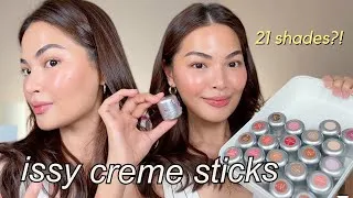 Thumbnail: *NEW* ISSY CRÉME CHEEK STICKS 💖💜🩶 [Complete Swatches + Wear Test] • Joselle Alandy