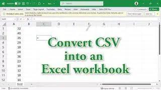 Thumbnail: How to Convert .csv to Excel  .xlsx file