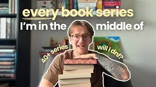 Thumbnail: the 40+ book series I’m in the middle of + will I read or dnf?