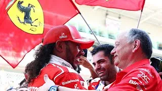 Thumbnail: Moment Lewis Hamilton celebrated with Santi #f1 #lewishamilton #Ferrari #barcelona