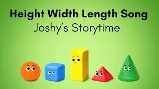 Thumbnail: A bold K-pop style song teaching 3D shape attributes like height, width, and length.