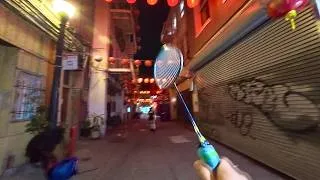 Thumbnail: Crisp Badminton Sounds in the City at Midnight | Ambient Street Badminton POV | 4K