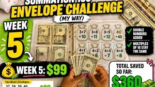 Thumbnail: Week 5 of My Summation 100 Envelope Challenge | $360 Saved So Far 💵