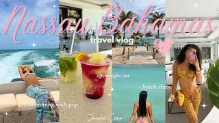 Thumbnail: Girls trip to the Bahamas!!🇧🇸 TRAVEL VLOG ♡ swimming with the pigs + boat days + luxury stay & more!