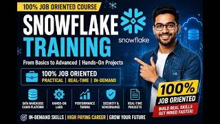 Thumbnail: Snowflake Training 2026 | 100% Job-Oriented Course | Complete Snowflake Tutorial