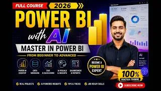 Thumbnail: Power BI Tutorial 2026 | Complete Power BI Course with AI | Beginner to Advanced