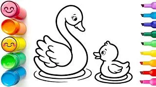 Thumbnail: How to Draw and Color a Mother Duck and Duckling | Easy Step by Step Drawing Tutorial