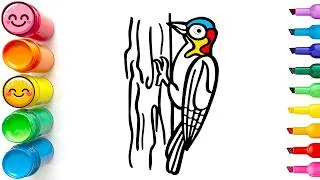 Thumbnail: How to Draw and Color a Woodpecker | Easy Step by Step Drawing Tutorial