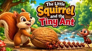 Thumbnail: Little Squirrel and the Tiny Ant | story in english | short story | moral story | story for kids