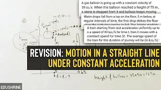 Thumbnail: Class 11 Physics: Motion under Constant Acceleration (Revision + Selected Problems)