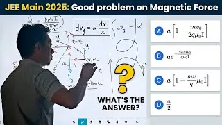 Thumbnail: Motion of a charged particle in a Non uniform Magnetic Field (JEE Main 2025) - a good problem!
