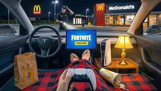 Thumbnail: I Tried Stealth Camping In A Tesla
