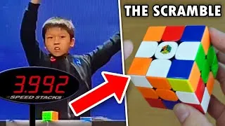 Thumbnail: Legendary 4.48 Rubik's Cube WORLD RECORD Average by YiHeng Wang