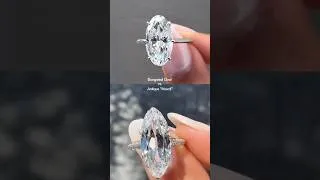 Thumbnail: Elongated Oval vs. Antique Moval Diamond Ring Comparison