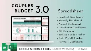 Thumbnail: Video Tutorial - JRen Couples Budget 3.0 - Google Sheets & Excel