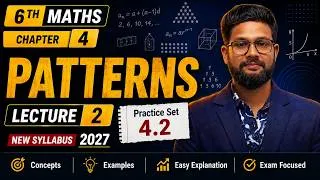 Thumbnail: 6th Maths | Chapter 4 | Patterns | Lecture 2 | Practice Set 4.2 | Maharashtra Board | JR Tutorials |